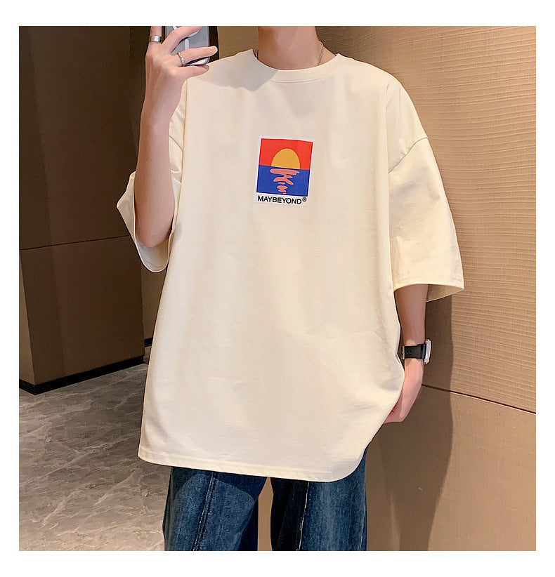 メンズ 半袖Tシャツ 夏服 おしゃれ カジュアル シンプル 無地 ラウンドネック プルオーバー