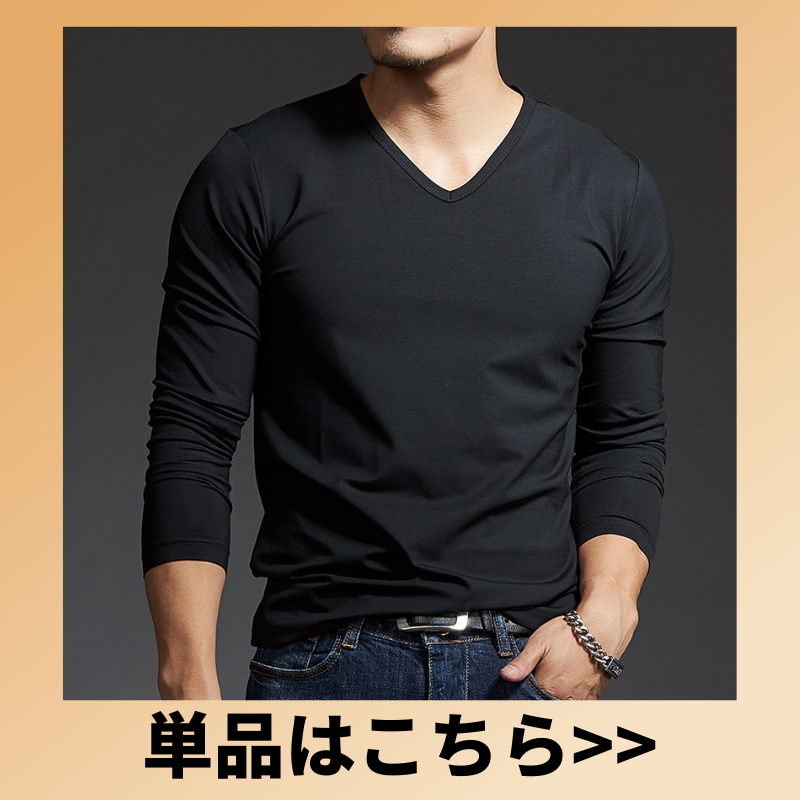 カーディガン 長袖Tシャツ 2点セット メンズファッション 大人用 ジッパーファスナー 春服 Vネック 無地 ニット