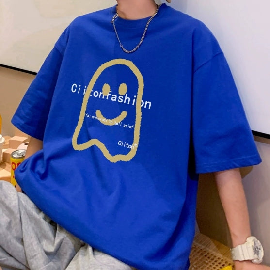 半袖Tシャツ メンズ ファッション 春服 夏服 おしゃれ シンプル アルファベット プリント 五分袖 ラウンドネック ダークグレー ホワイト グリーン ブラック ブルー 大人 プルオーバー