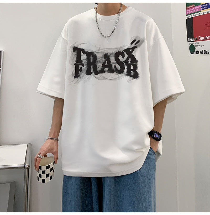 ストリート系アルファベットメンズ半袖Tシャツ 超快適ファッションアイテム