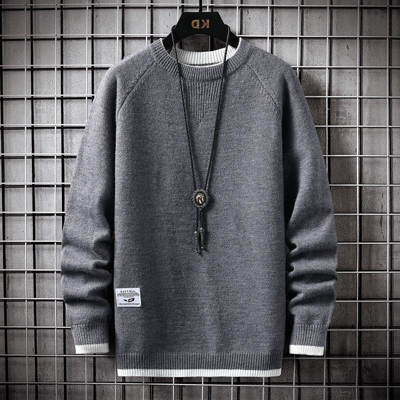 セーター 長袖  組み合わせやすい ラウンドネック 冬服 プル オーバーシン プル 無地 カットソー · セーター