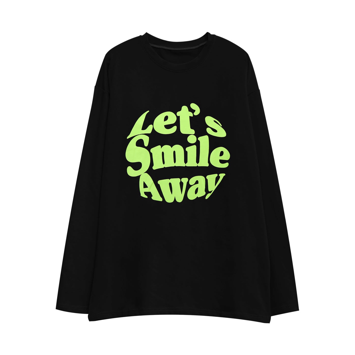 Ｔシャツ アルファベット ストリート系 学園風ラウンドネックコットン長袖春秋ショート丈プリントシンプル 韓国 ファッション メンズ