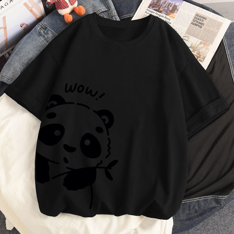 キュット 半袖Tシャツ プリント 動物柄 プルオーバー 半袖 春夏服 メンズシンプル ファッション プリントラウンドネック 半袖Tシャツ