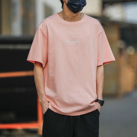 半袖Tシャツ メンズ プリント 無地 アルファベット プルオーバー 半袖 シンプル カジュアル 清新