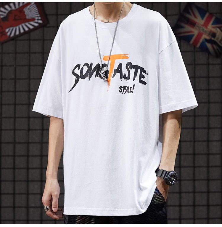 韓国系 清新 ファッション ストリート系 アルファベット プリント 半袖Tシャツ