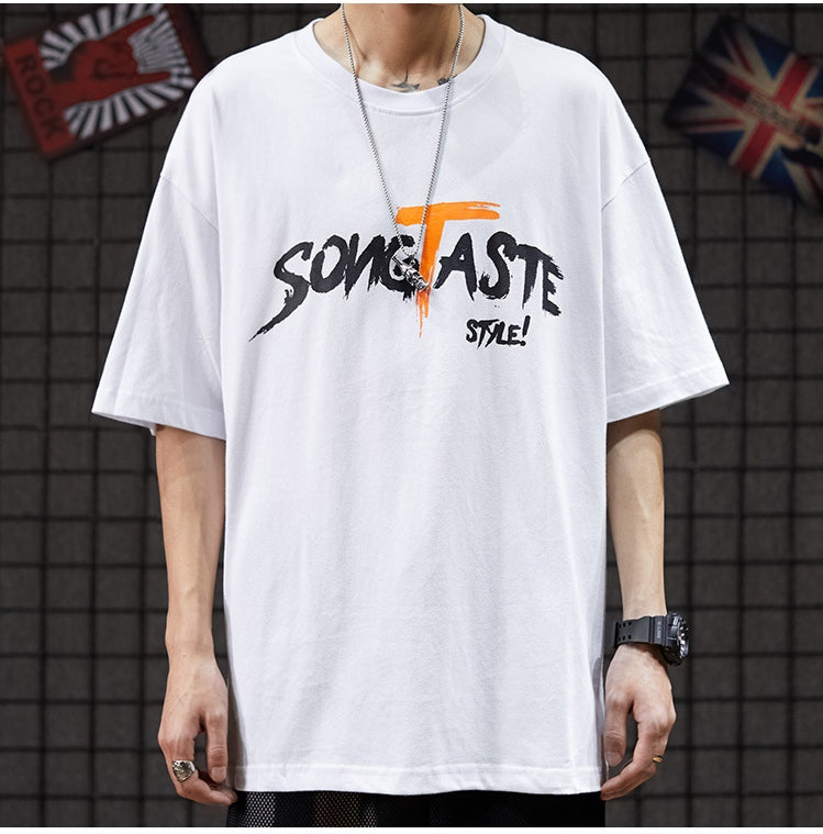 韓国系 清新 ファッション ストリート系 アルファベット プリント 半袖Tシャツ